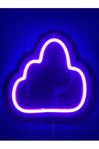 Dekoratif Bulut Neon Led Işık Şık & Modern Tasarım Mavi