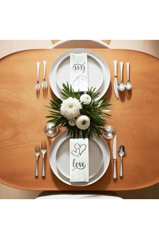 Peçete Love Kırmızı Varaklı 16 Adet Diğer