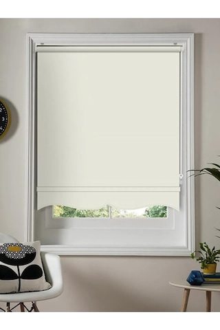 Narinlife Düz Stor Perde Krem Modern Güneşlik Stor Perde Güneşlik Perde