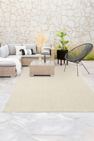 Tiora Tı002a Krem Jüt Halı Naturel Sisal Örme Hasır Modern Yıkanabilir Dayanıklı Tozu Yok