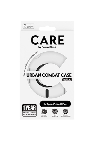 Care By Panzerglass Apple iPhone Uyumlu 16 Plus, Flagship Urban Combat Magsafe, , Kılıf Siyah