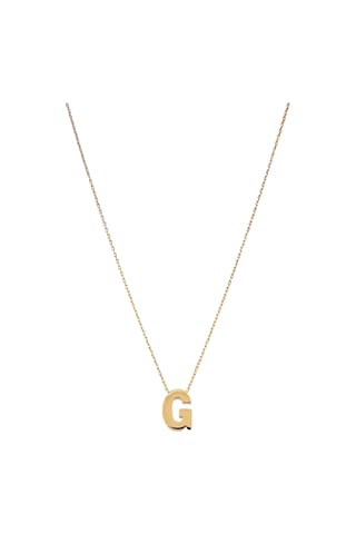Altın Nesil - 14 Ayar G Harfli Hayalet Zincirli Altın Kolye