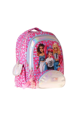 Wow Generation Kız Çocuk Girl Friends Baskılı Kırmızı İlkokul Ve Günlük Okul Sırt Çantası - W6059 - Dört Bölmeli
