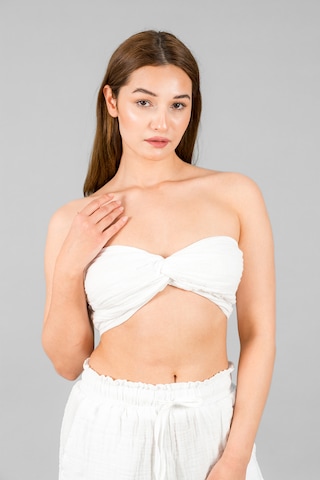 Asc Sun Kadın Müslin Crop Top Beyaz