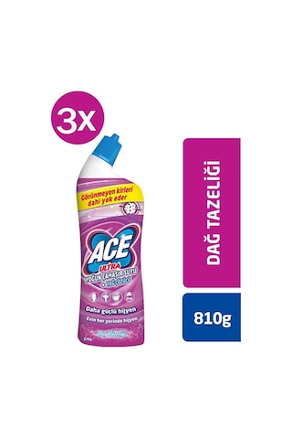 Ace Ultra Power Jel Kıvamlı Çamaşır Suyu Dağ Tazeliği 810g X 3 Ad Diğer