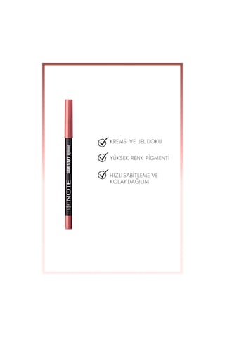 Note Cosmetique Silk Stay Lipliner Suya Dayanıklı İpeksi Dudak Kalemi 03 Soft Bloom