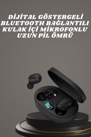Kulaklık Dijital Göstergeli Bluetooth Bağlantılı Kablosuz Kulak İçi Mikrofonlu Dokunmatik Kontrol 1
