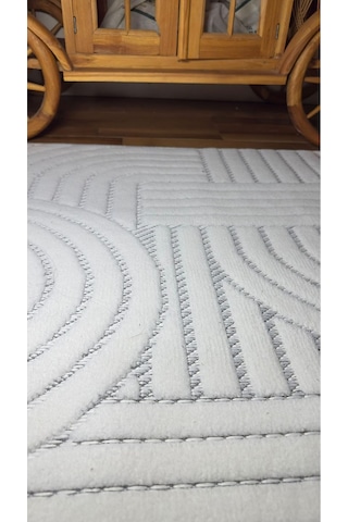 Loft Krem Bohem İskandinav Sisal Pamuk Taban Yıkanabilir Özel Kesim Kaymaz Salon Mutfak Krem