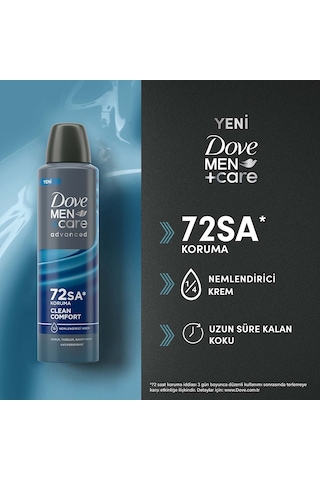 Dove Men +care Erkek Deodorant Clean Comfort 72 Saat Koruma 150 Ml + Clean Comfort Duş Jeli 400 Ml