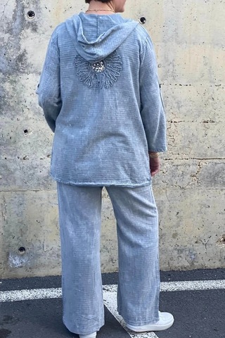 Kadın Gri Güneş Keten Ceket Gri