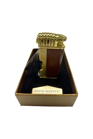 Silvio Monetti Sarı Kahverengi Deri Çakmak 709393