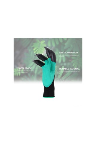 Symbee Yeşil Bahçe Toprak Kazma Eldiveni - 8 Abs Pençe, Lastik Kaplama, Su Geçirmez, Erkek/kadın İçin Çiftli Bahçe Eldiveni