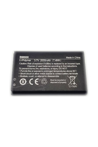 BM600 Li-Polymer 3.7V 2000 mAh 7.4 Wh Batarya