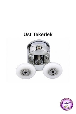 Duşakabin Üst Tekeri Sürgülü Cam Kabin Metal Gövdeli Krom Kaplama Rulmanlı Teker Teker Çapı 23 Mm