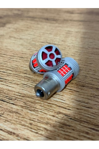 Forg93 Fanlı Tekduy Led Fanlı Kırmızı Led Beyaz Tek Duy 2 Adet Kırmızı