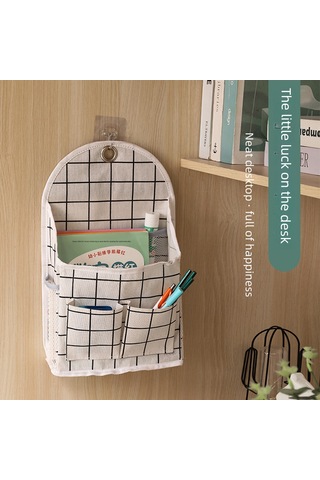 Wezone Duvar Veya Kapıya Asılabilir Kumaş Depolama Çanta - Öğrenci Yurdu, Banyo Ve Odalar İçin Uzun Ömürlü Ve Boşluk Tasarrufu Sağlar Beyaz Beyaz