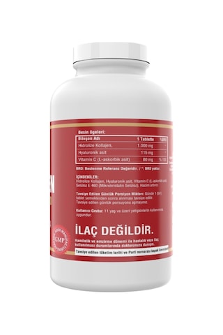 Kolajen Collagen Hyaluronic Acid Vitamin C 300 Tablet