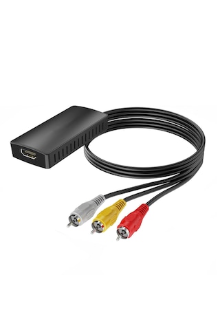 Forzacase Av To Hdmı Çevirici Adaptör Rca Kırmızı-beyaz-sarı Hdmı Dönüştürücü Full Hd 1080p Fc1209
