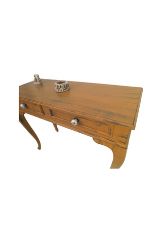 Masifart Marie 120 Cm Hardal Eskitme Dresuar Çekmeceli Patine Kahverengi