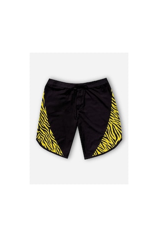 Pose I Down Leo Yellow Surf Boardshort Siyah
