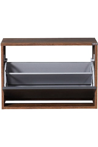 New Step Oturaklı Ayakkabılık - Oslo Ceviz-Antrasit Ceviz