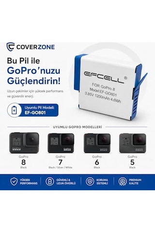 Gopro Hero 8 Hero 7 Hero 6 Hero 5 Black Ve Hero 2018 İle Uyumlu 1200mah Yedek Kamera Bataryası 3.85v