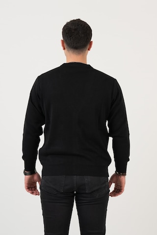 Woolen World Düğmeli Çift Cepli Nokta Desenli Erkek Triko Hırka Antrasit