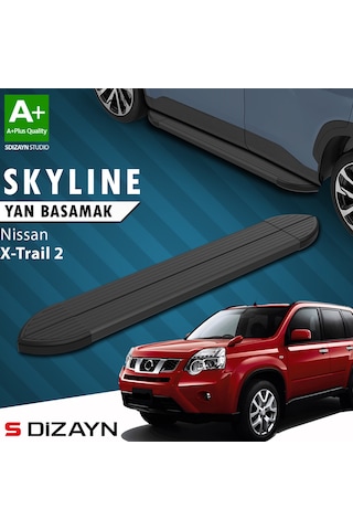 S-dizayn Nissan X-trail T31 Skyline Siyah Yan Basamak 173 Cm 2007-2014 A+ Kalite
