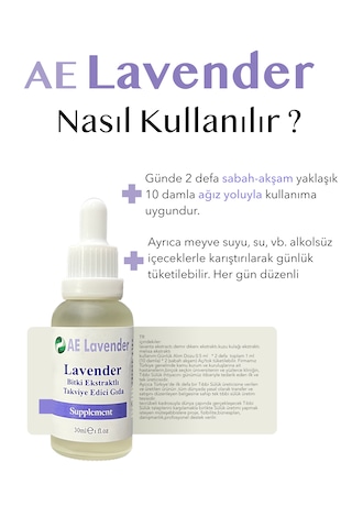 Ae Lavender Bitki Ekstraktlı Takviye Edici Gıda