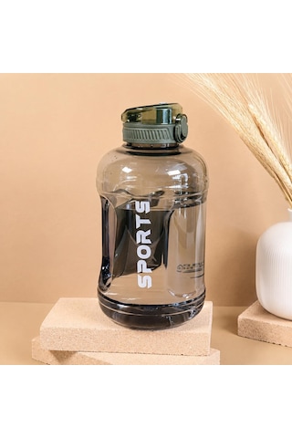 2200 Ml Suluk 2.2 Litre - Kilitli Kapaklı Geniş Hacimli Matara Yeşil Çok Renkli