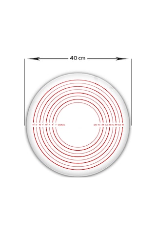 Decorita | Cam Hamur Açma Matı | Düz Renk - Beyaz | Çap40cm