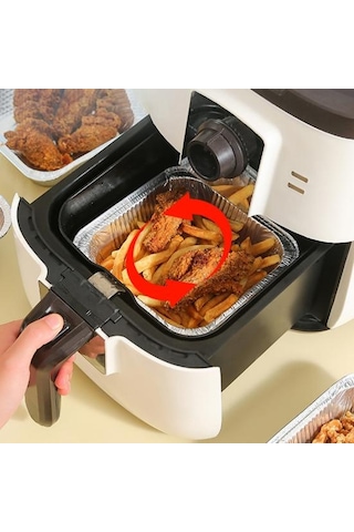 10/30 Adet Tek Kullanımlık Alüminyum Folyo Su Yağ Geçirmez Kare Pişirme Folyo Kutusu Yüksek Sıcaklık Dayanımı Fırın Tepsisi 10 Diğer