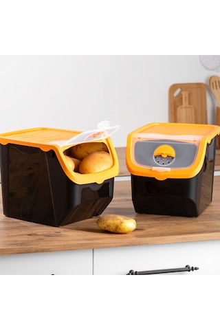 Porsima 1506 2'li 12 L Çok Amaçlı Erzak Saklama Kutusu Sebzelik