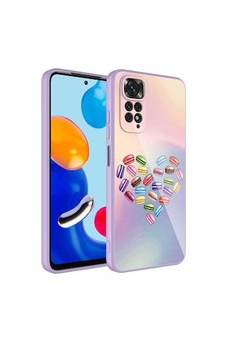 Xiaomi Redmi Note 11s Global Kılıf Kamera Korumalı Desenli Sert Silikon Zore Epoksi Kapak NO1