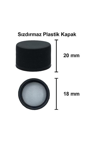 100 Ml Şeffaf Piramit Sosluk 100 Cc Kapaklı Kavisli Cam Şişe 6 Adet Siyah Plastik