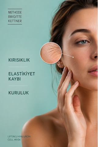 Methode Brigitte Kettner Lifting Hyaluron Cell Mask 4er Set Hyaluron Destekli Sıkılaştırıcı Maske