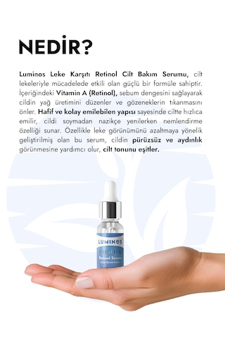 Luminos Leke Karşıtı Retinol Serum 10 ML