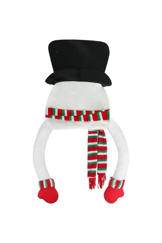 Springsun Kumaş Noel Ağacı Üstü Süsü - Santa Kralı Kar Adam Figürü, Yumuşak Dekoratif Aksesuar, Noel Ve Yeni Yıl 2025 İçin Tatil Atmosferi Oluşturucu 33/50cm