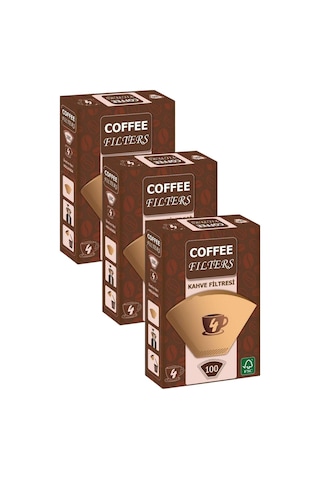 Caffeo Filters No4 100 Adet Kahve Filtre Kağıdı X 3 Adet Diğer