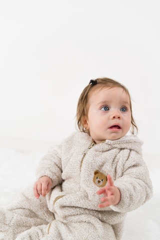 Welsoft Peluş Unisex Fermuarlı Kışlık Bebek Uyku Tulumu Çocuk Tulumu Çocuk Kostümü Tlmayk 001