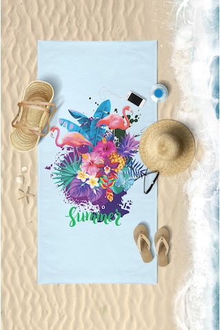 Flamingo Summer Dijital Baskılı 75x150 CM Plaj Havlusu
