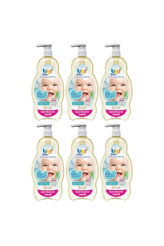 Uni Baby Bebek Saç Ve Vücut Şampuanı 900ml Klasik Pompalı 6lı