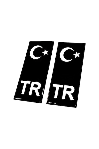 Plaka Tr Siyah Tasarım Damla Sticker Kaliteli Ürün Damla Sayesinde Dayanıklı Malzeme 2 Adet