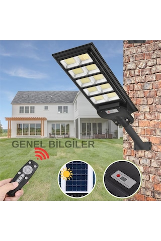 2000w Solar Led Sokak Lambası 67 Cm - 3.5 Kg Ağır Hizmet Tipi , Park Ve Otopark Aydınlatma Armatürü 1 Adet