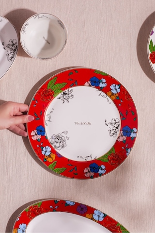 Karaca Frida Servis Tabağı Kırmızı 27 Cm
