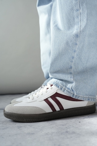 Muggo Garcia Garantili Unisex Ortopedik Günlük Bağcıklı Yürüyüş Koşu Sneaker Spor Ayakkabı Bej