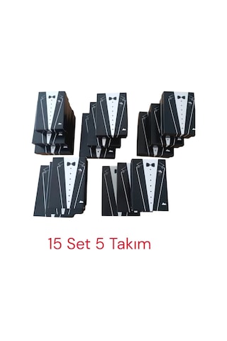 Damat Bohça Kutusu 3'lü Set 5 Takım Kurulumsuz Siyah