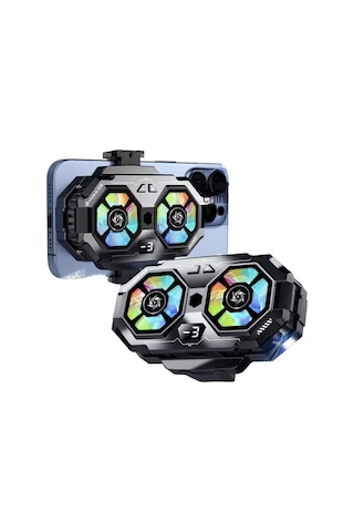 Sl22 Çift Fanlı Telefon Soğutucu Rgb Işıklı Hızlı Soğutma & Sıcaklık Göstergeli