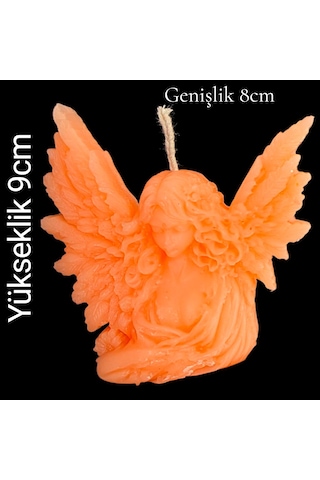 Dekorati Kanatlı Melek Figürü Kokulu Mum Çok Renkli