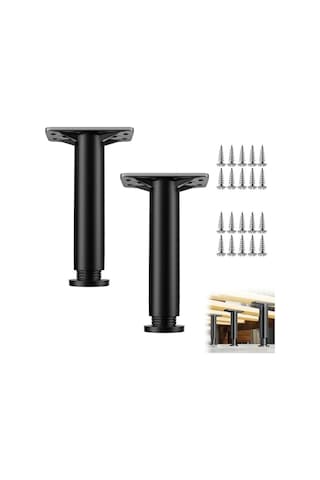 Ayarlanabilir Yatak Ayakları, 22-42 Cm Banyo Mobilyası Ayakları, Mobilya Ayakları, Ayarlanabilir Mobilya Ayakları, Masa Sandalye Dolap Kanepe Ayakları, Siyah, 2 Adet Diğer